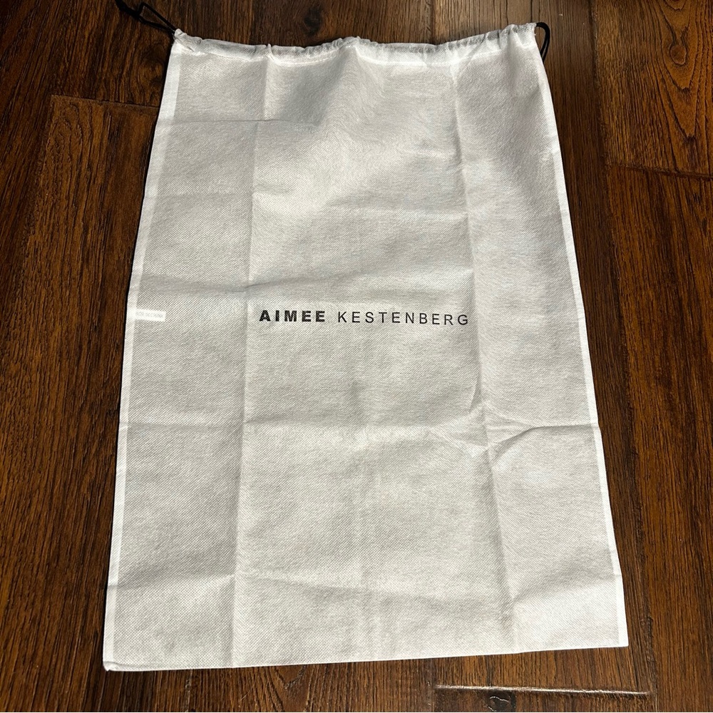 Aimee Kestenburg EUC Large White Dustbag Purse Cover 23.5”x17”